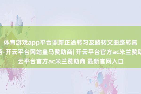 体育游戏app平台鼎新正途转习友路转文曲路转菖蒲路转永和路以西-开云平台网站皇马赞助商| 开云平台官方ac米兰赞助商 最新官网入口